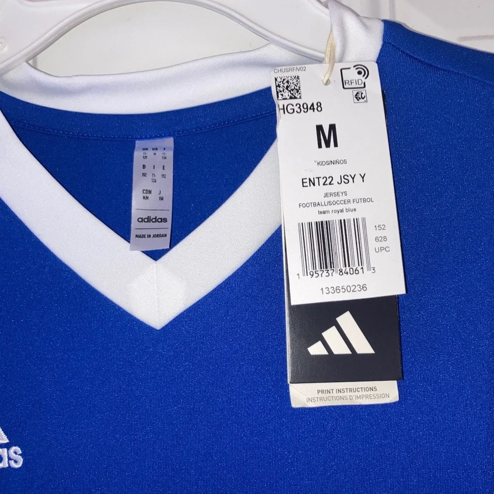 ADIDAS Entrada 22 Jersey Team Royal Blue Youth Boys Girls UNISEX Medium